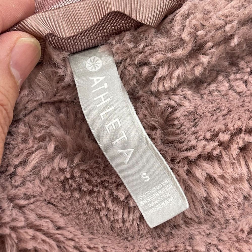 Athleta Triumph Luxe Lined Hoodie Womens Small Pink Full Zip Jacket‎ - Picture 9 of 13